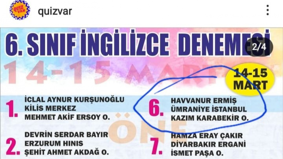 Türkiye Geneli İngilizce Deneme Sınavı